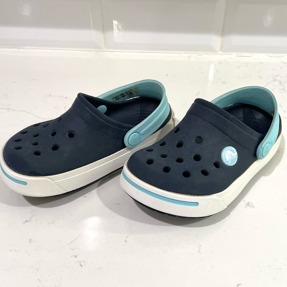 Navy blue size 8 crocs